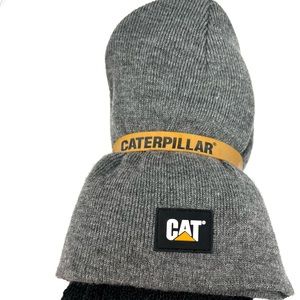 NEW CAT Knit Cap with 3 Crew Sock Bundle